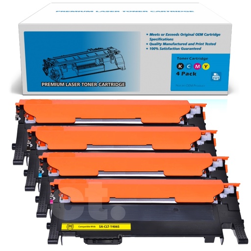 Samsung CLT-406S CLT406S Combo Compatible BK/C/M/Y Toner Cartridge Standard Yield (4 Pack)