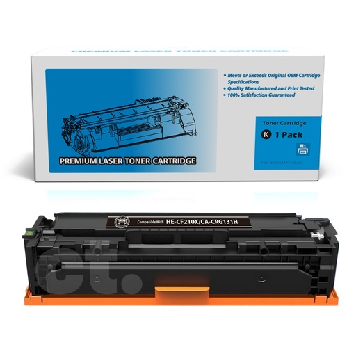 HP CF210X 131X Canon CRG131H Compatible Black High Yield Toner Cartridge (3 Pack)