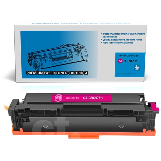 Canon CRG075H CRG 075H Compatible Magenta High Yield Toner Cartridge (1 Pack)