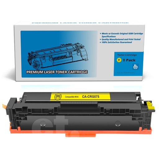 Canon CRG075 CRG 075 Compatible Yellow Toner Cartridge Standard Yield (1 Pack)