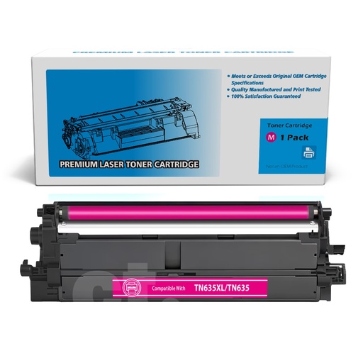 Brother TN635XL TN-635XL TN635 TN-635 Compatible Magenta High Yield Toner Cartridge (1 Pack)