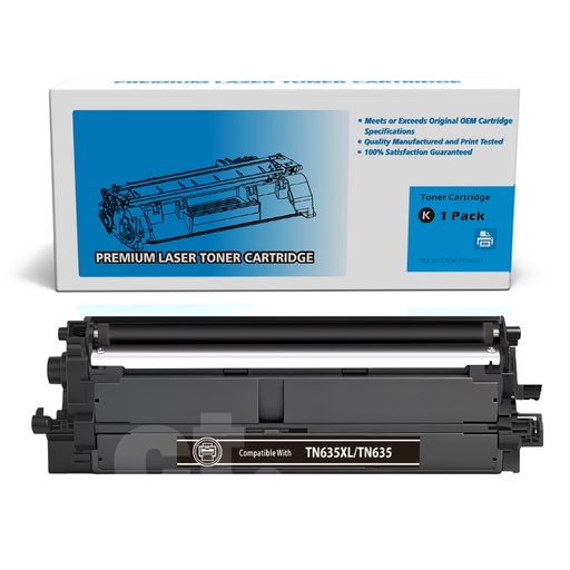 Brother TN635XL TN-635XL TN635 TN-635 Compatible Black High Yield Toner Cartridge (1 Pack)