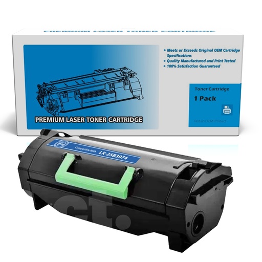 Lexmark 25B3074 Compatible Black Extra High Yield Toner Cartridge (1 Pack)