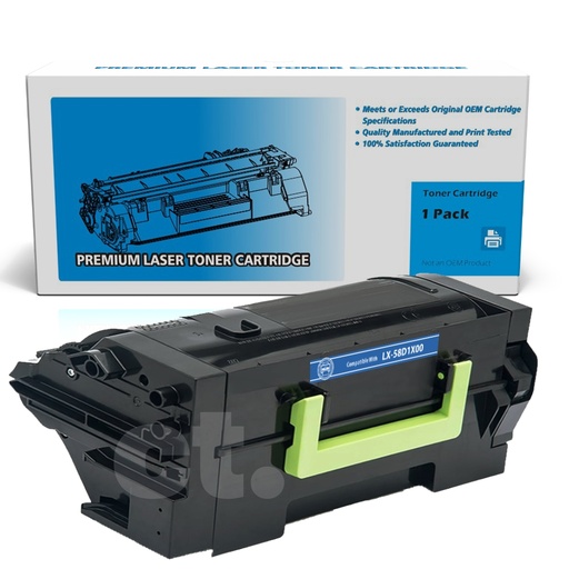 Lexmark 58D1X00 Compatible Black Extra High Yield Toner Cartridge (1 Pack)