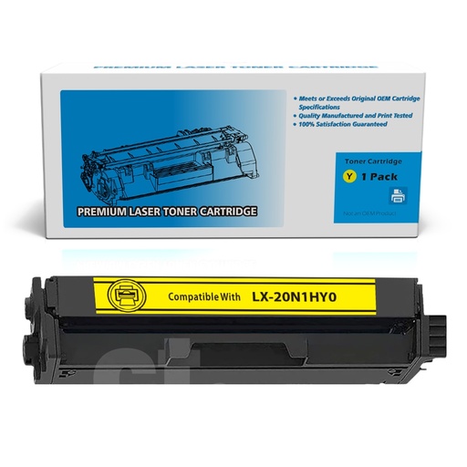 Lexmark 20N1HY0 Compatible Yellow High Yield Toner Cartridge (1 Pack)
