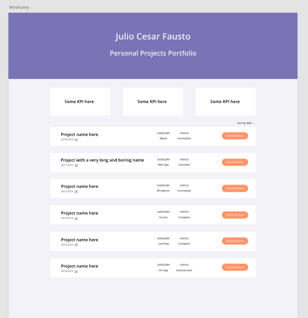 Hacking a small project over the weekend - A personal projects portfolio web page