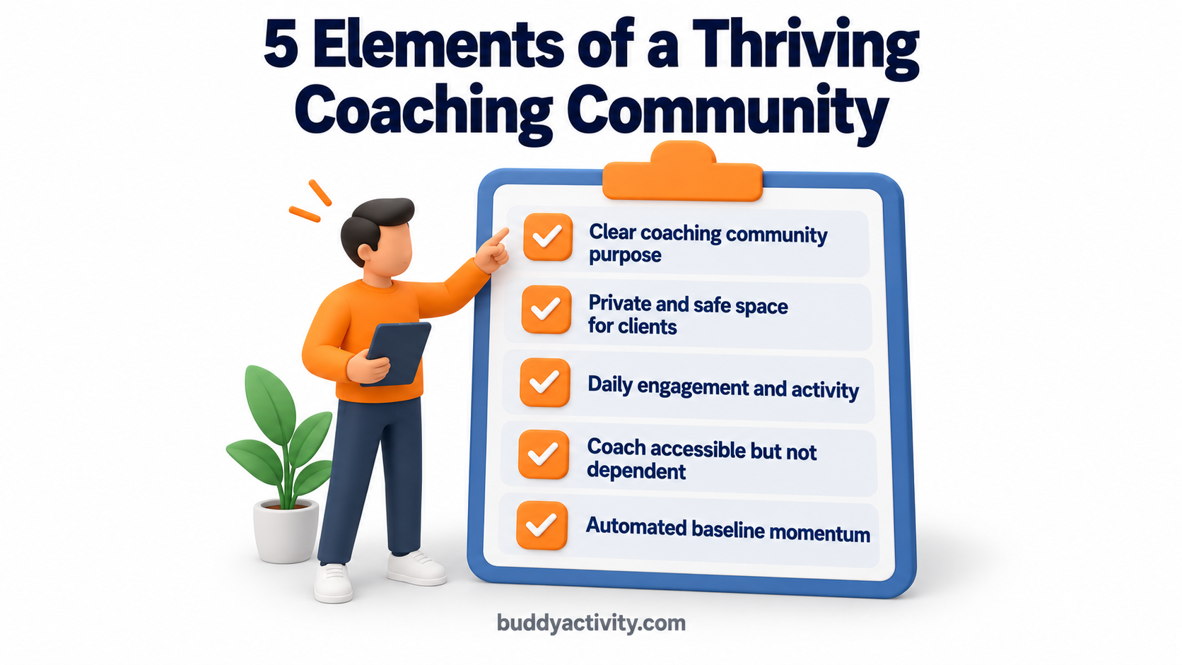 5 elements of a thriving private coaching community on BuddyBoss or BuddyPress
