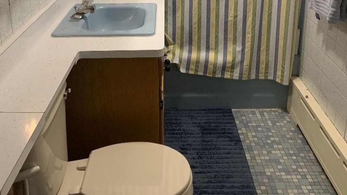 Mosaic Tiles Preserved in $8,500 Bathroom Renovation - mosaic bathroom renovation