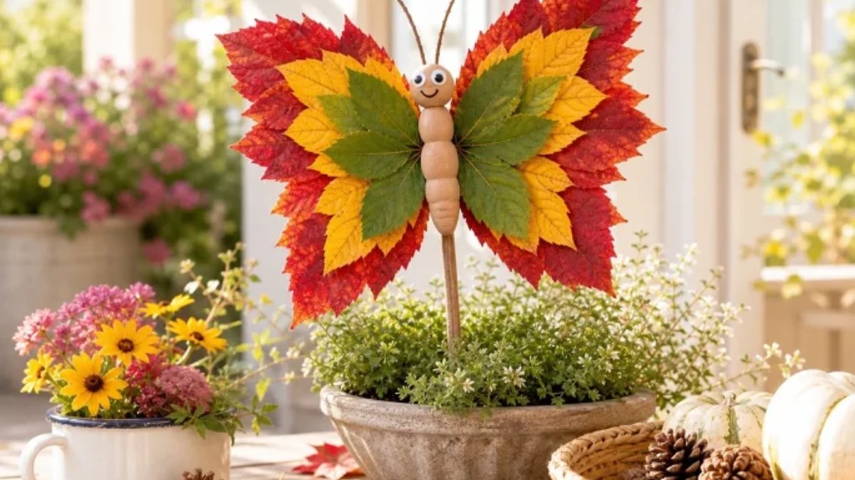 Make Butterflies From Fall Leaves: A Gorgeous Idea for Your Autumn Decor.