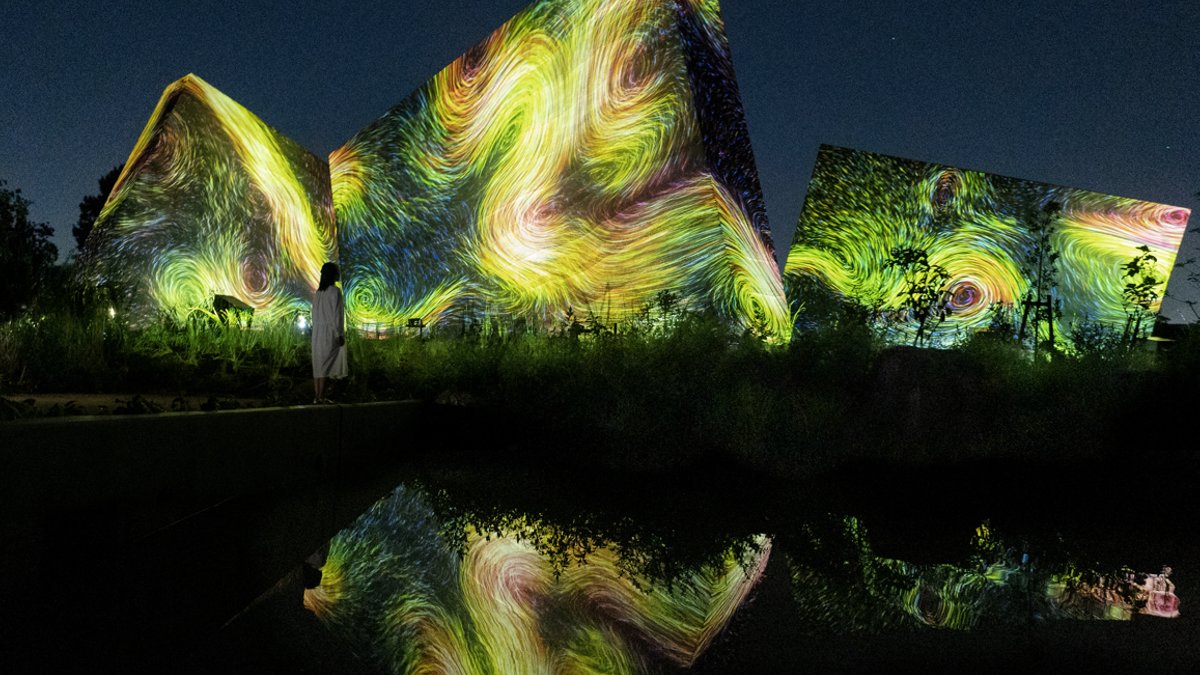 Outdoor art installations blend nature and technology in Japan - outdoor art japan
