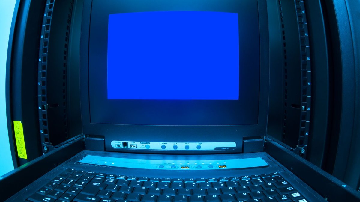 Benin, Ghana, Rwanda test cross-border digital ID system Close-up of a blue screen error shown on a data center control terminal.