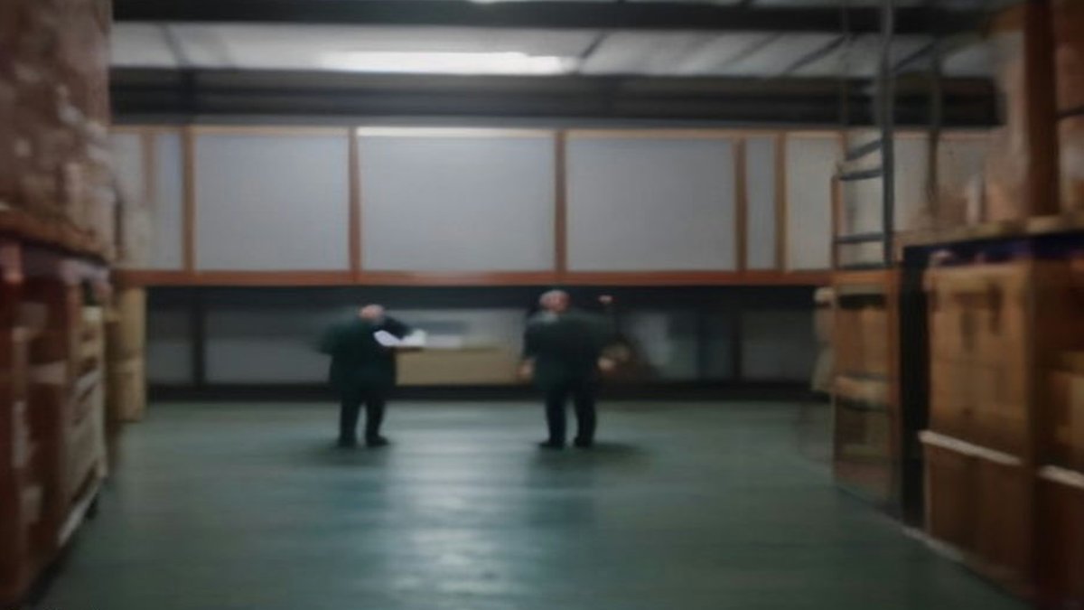 Sales team in warehouse office.
