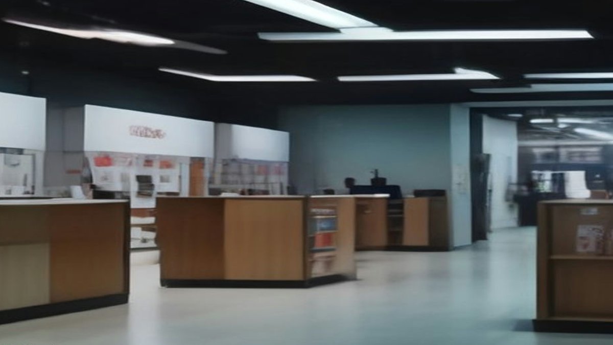 Mobile phone store interior.