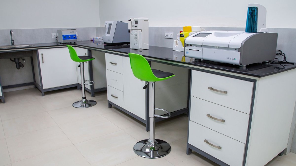 Hepatitis C cases rise in US despite cure Sleek laboratory interior featuring advanced medical equipment and stylish furnishings.