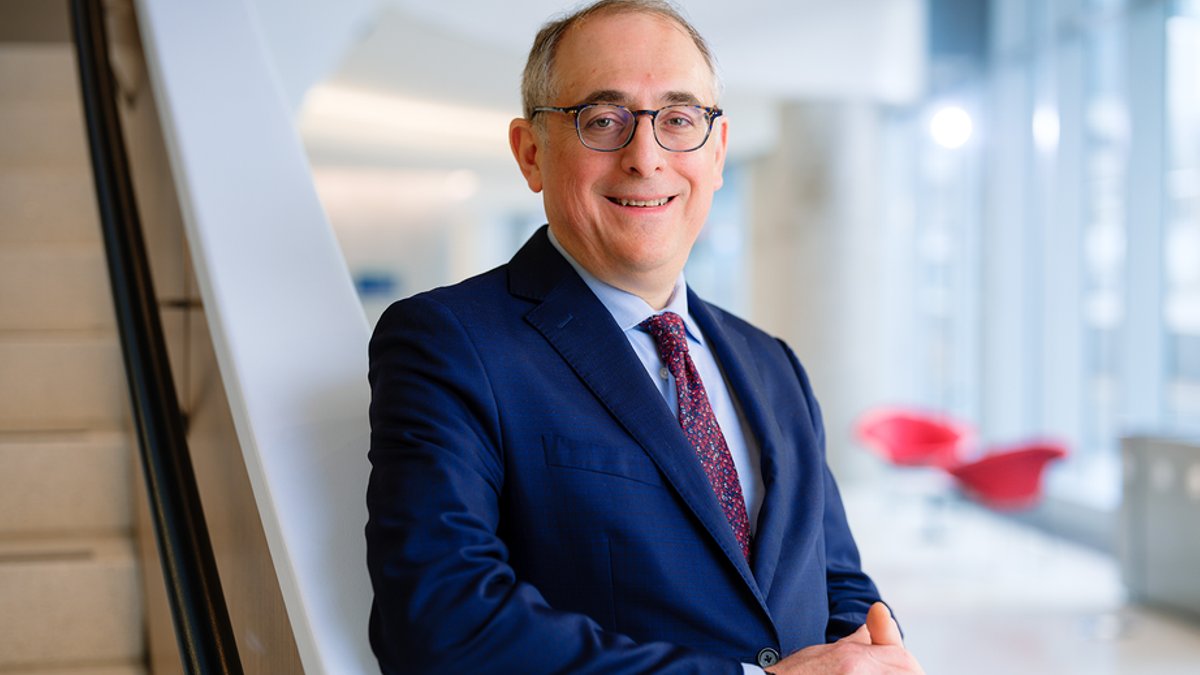 Konstantinos Lazaridis, M.D., in Mayo Clinic’s Kellen Building, where he leads research into the exposome.