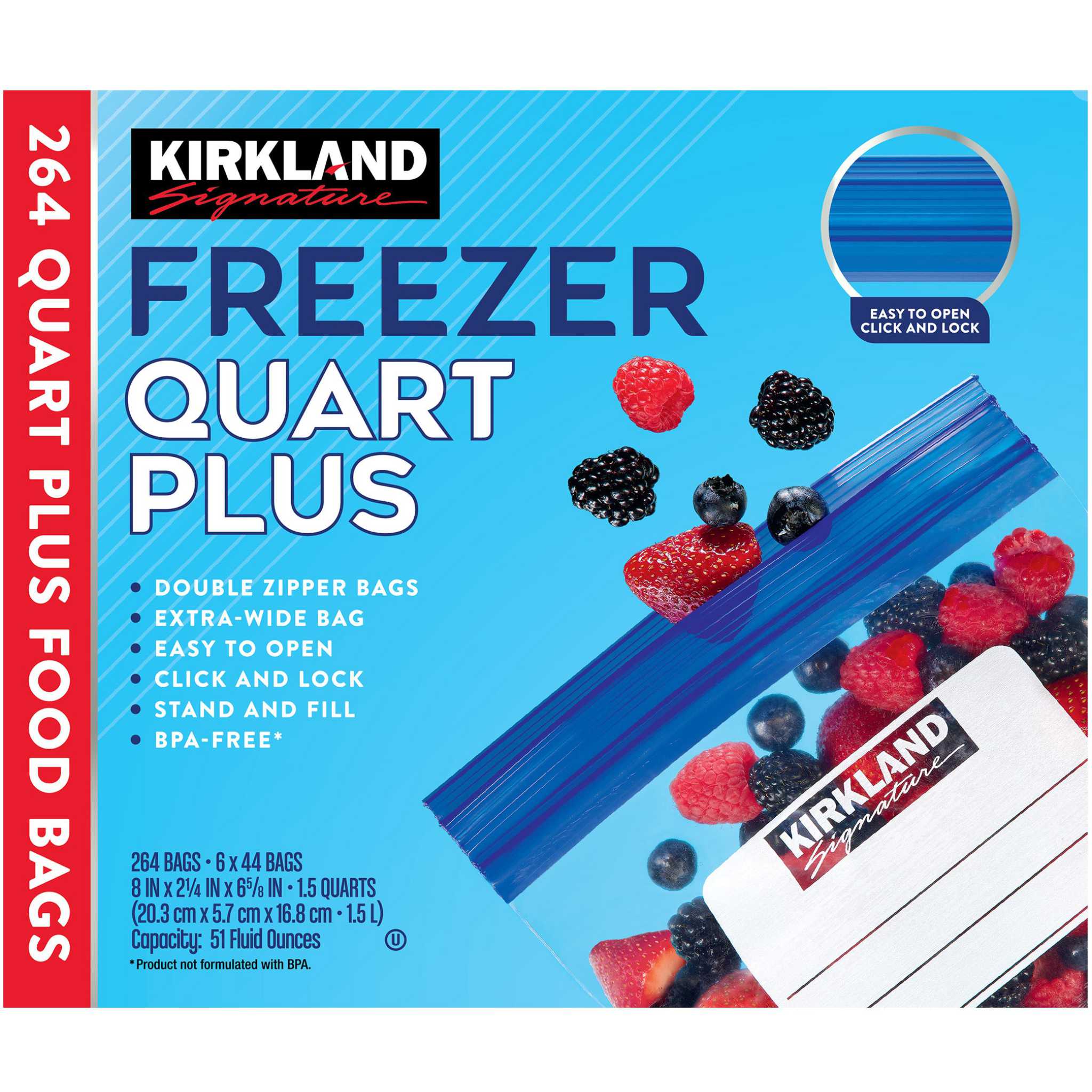 Costco Kirkland Quart-Plus Freezer Ditty Bag