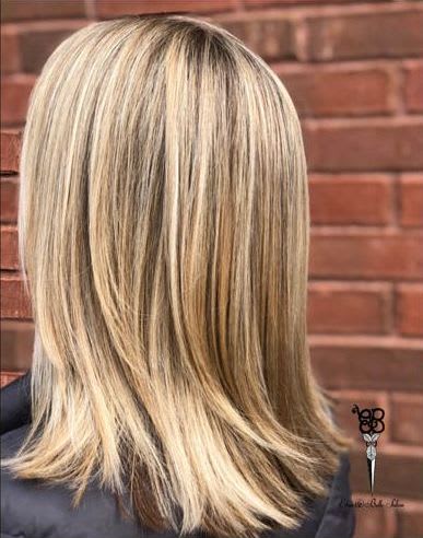 blonde hair girl back view
