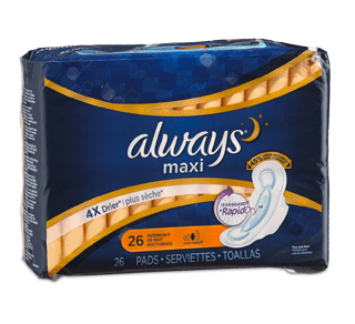 Maxi Pads, 26 units – Always : Pads and cup