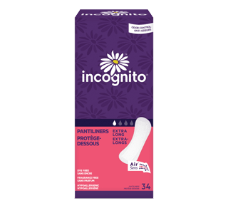 Odor Control Liners, 34 units, Extra Long – Incognito : Pantiliner