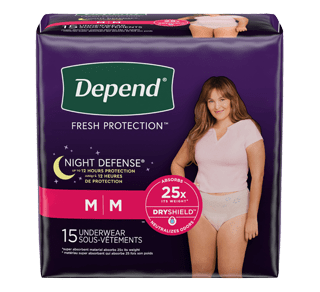 Depend Fresh Protection Adult Incontinence Underwear for Women, Small -  Blush, 92 ct. 