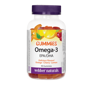 Omega-3 Gummies 50 mg EPA/DHA, Orange Cherry Lemon, 90 units