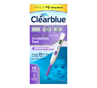 Advanced Digital Ovulation Predictor Kit, 10 units – Clearblue : Fertility  Test
