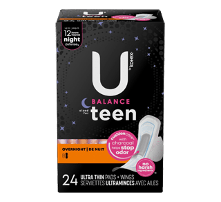 Ultra Thin Teen Pads With Wings Overnight Protection Unscented 24 Units U By Kotex Pads And Cup Jean Coutu