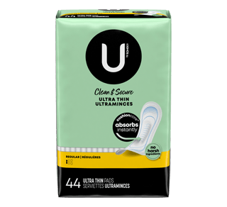 Clean & Secure Overnight Maxi Pads with Wings, 14 units – U by Kotex : Pads  and cup