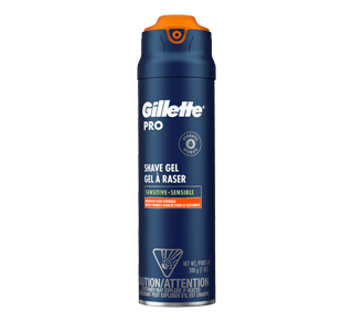 Gillette PRO Shaving Gel for Men, Cools to Soothe Skin and Hydrates Facial  Hair, 198 g, Blue,White,Orange