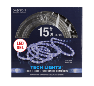 4.6 m Rope with 120 LED Lights, Pure White, 120 units – Danson Decor