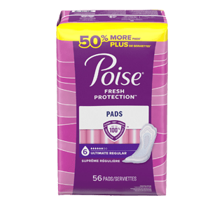 Poise Long Incontinence & Postpartum Pads - 5 Drop Maximum - Shop