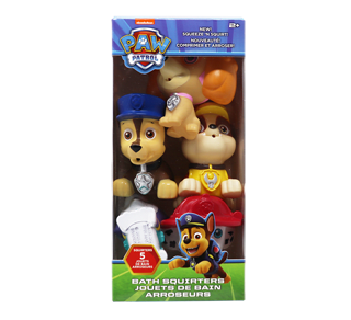 : | sets 5 Bath Paw Funcare Patrol Squirters, Jean Coutu Gift units –