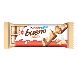 Bueno Bars with White Chocolate and Hazelnut Cream, 39 g