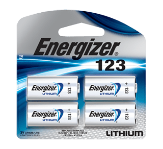 Pile au lithium ENERGIZER CR123 3V compatible DL CR123A EL123AP CR17345  K123LA