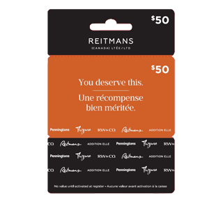 gift card RW & CO. Canada collectible store Penningtons Reitmans