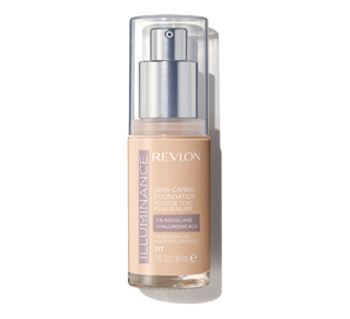 Revlon Illuminance Skin-Caring Liquid Foundation Makeup, Medium Coverage,  501 Toasted Caramel, 1 fl oz 
