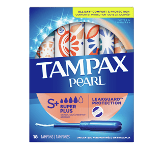 Tampons perlés Tampax super plus absorbant, non parfumés, 36 ea