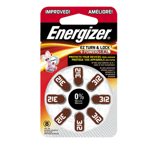 Piles pour prothèses auditives, 16 unités, AZ312DP16 – Energizer : Appareil  auditif