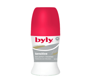 Sensitive antisudorifique à bille, sans parfum, 50 ml – Byly :  Antisudorifique