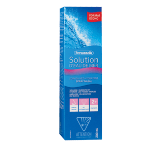 Solution d'eau de mer spray nasal, 200 ml – Personnelle : Vaporisateur nasal