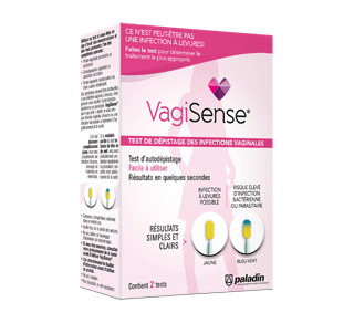 Test de dépistage des infections vaginales, 2 unités – VagiSense :  Antifongique et test