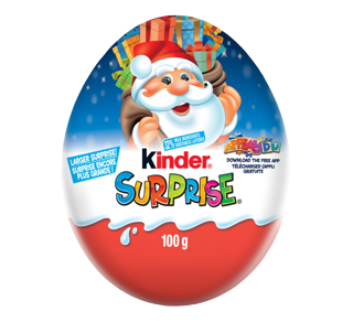 Chocolats et jouets de Noël Kinder Surprise, paquet de 4, 80 g
