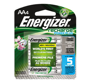 Piles, recharge power plus AA-4 – Energizer : Rechargeable