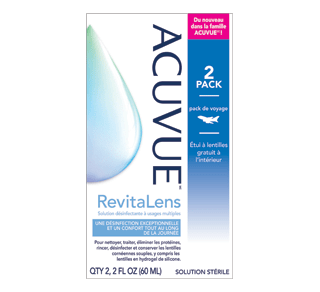 Solution désinfectante à usages multiples pour lentilles cornéennes  ACUVUE(MC) RevitaLens