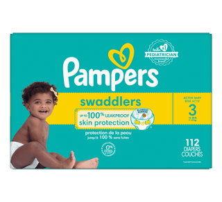 Swaddlers couches pour bébé actif taille 3, 78 unités – Pampers