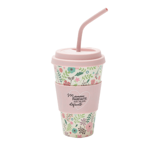 superyes Lot de 4 grandes tasses à café pour lait, latte, cappuccino,  céréales, chocolat chaud, soupe, cadeau pour femme, maman (425,2 g, motif  floral