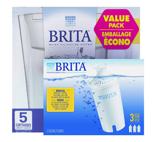 Lot de 4 filtres à eau pour Brita Intenza, TÜV SÜD Certified, 4 filtres à  eau