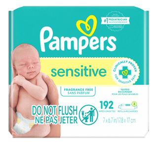 Pampers lingettes bébé sensitive - lot de 15 x 80 lingettes - 1200 lingettes  PAM8001841063188 - Conforama