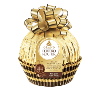 Grand Rocher boule creuse au chocolat au lait et aux noisettes