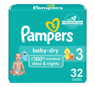 Couches PAMPERS Baby-Dry Taille 3 - x108